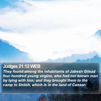 Judges 21:12 WEB Bible Verse Image