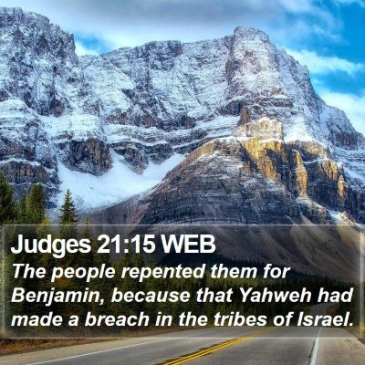 Judges 21:15 WEB Bible Verse Image