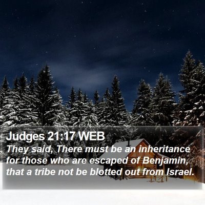 Judges 21:17 WEB Bible Verse Image