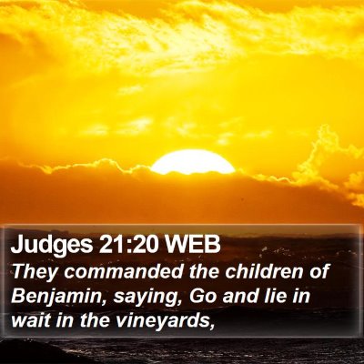 Judges 21:20 WEB Bible Verse Image