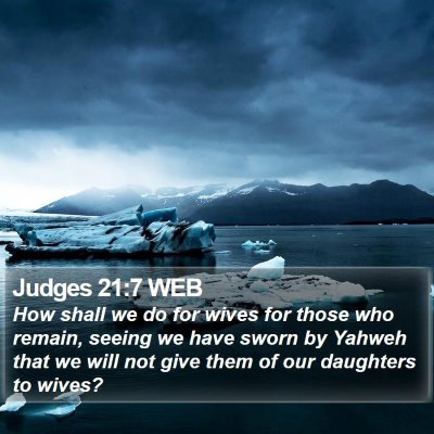 Judges 21:7 WEB Bible Verse Image