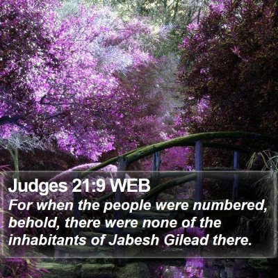 Judges 21:9 WEB Bible Verse Image