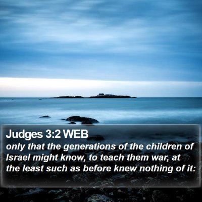 Judges 3:2 WEB Bible Verse Image