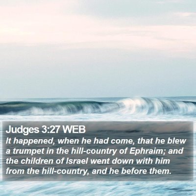 Judges 3:27 WEB Bible Verse Image