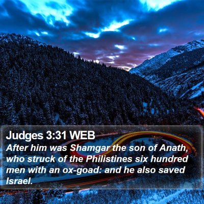 Judges 3:31 WEB Bible Verse Image