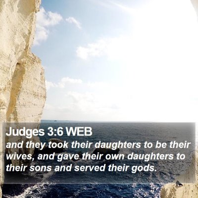 Judges 3:6 WEB Bible Verse Image