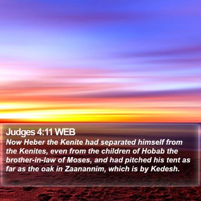 Judges 4:11 WEB Bible Verse Image