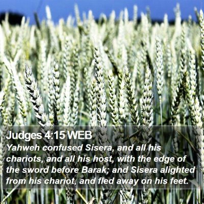 Judges 4:15 WEB Bible Verse Image