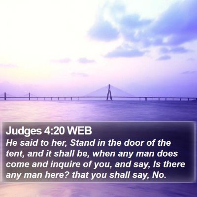 Judges 4:20 WEB Bible Verse Image