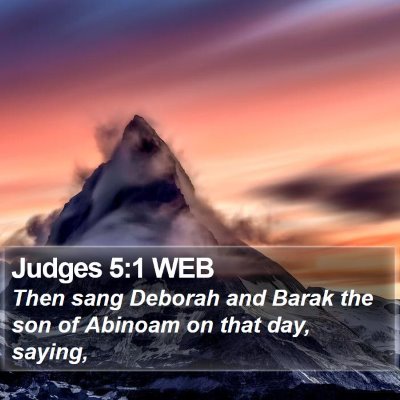 Judges 5:1 WEB Bible Verse Image