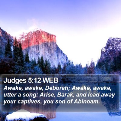 Judges 5:12 WEB Bible Verse Image