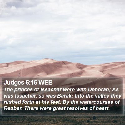 Judges 5:15 WEB Bible Verse Image