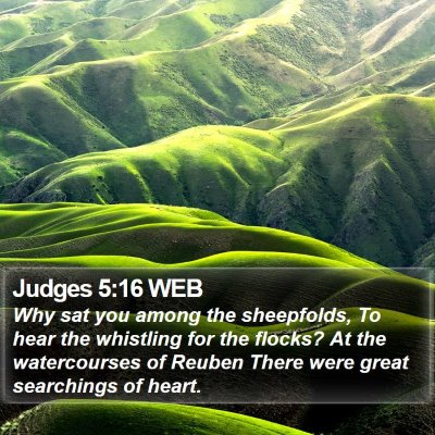 Judges 5:16 WEB Bible Verse Image