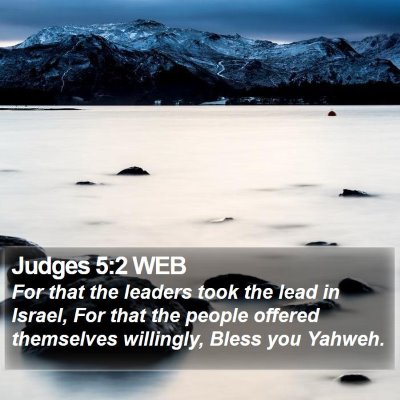 Judges 5:2 WEB Bible Verse Image