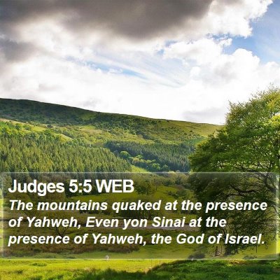 Judges 5:5 WEB Bible Verse Image