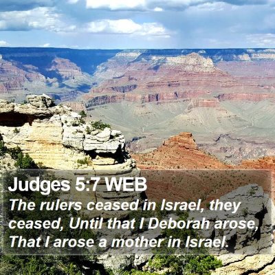 Judges 5:7 WEB Bible Verse Image