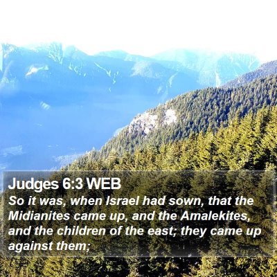 Judges 6:3 WEB Bible Verse Image