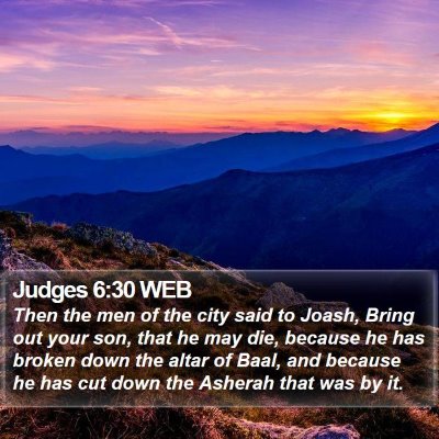 Judges 6:30 WEB Bible Verse Image