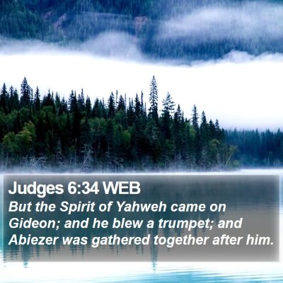 Judges 6:34 WEB Bible Verse Image