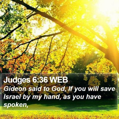 Judges 6:36 WEB Bible Verse Image