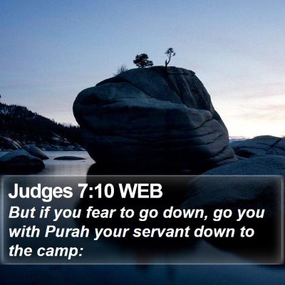 Judges 7:10 WEB Bible Verse Image