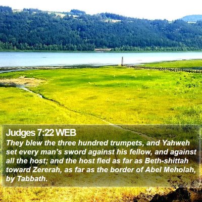 Judges 7:22 WEB Bible Verse Image