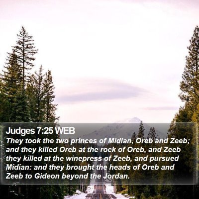 Judges 7:25 WEB Bible Verse Image