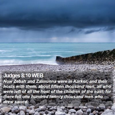 Judges 8:10 WEB Bible Verse Image