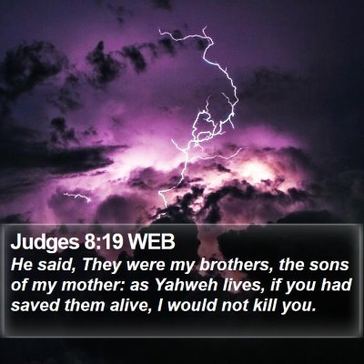 Judges 8:19 WEB Bible Verse Image