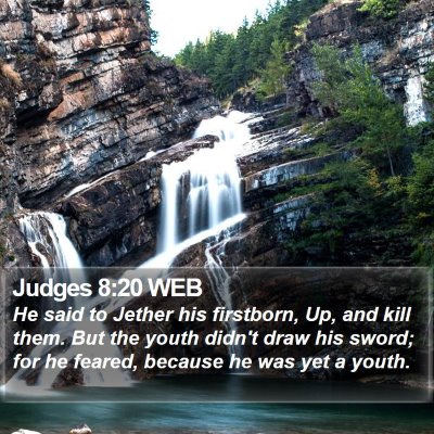 Judges 8:20 WEB Bible Verse Image