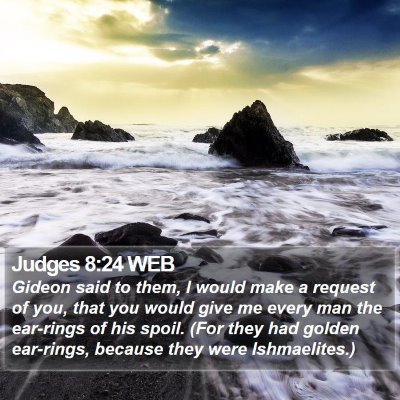 Judges 8:24 WEB Bible Verse Image