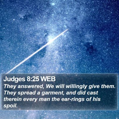 Judges 8:25 WEB Bible Verse Image