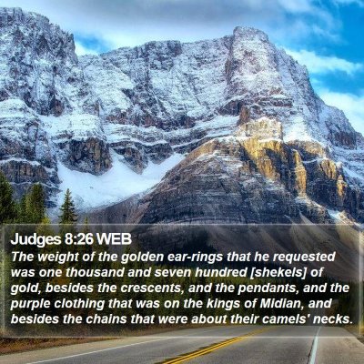 Judges 8:26 WEB Bible Verse Image
