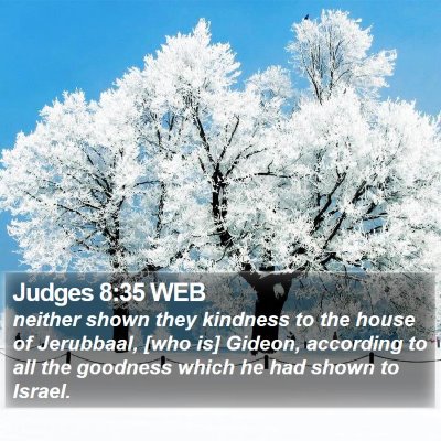 Judges 8:35 WEB Bible Verse Image