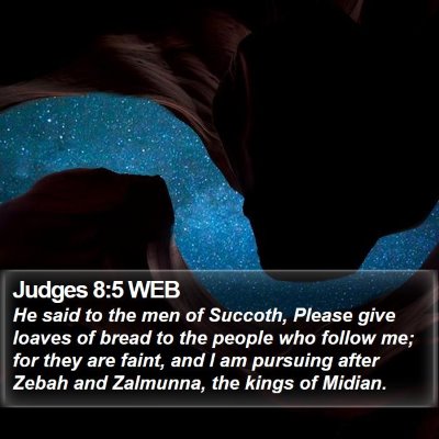 Judges 8:5 WEB Bible Verse Image