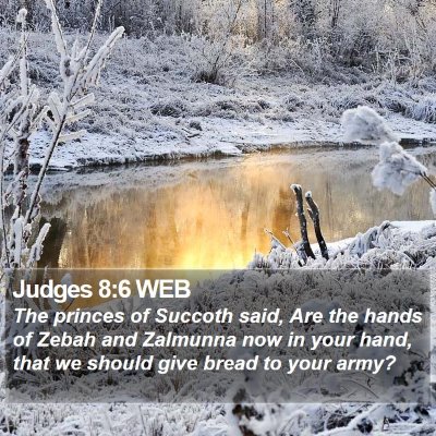 Judges 8:6 WEB Bible Verse Image