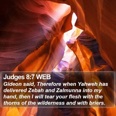 Judges 8:7 WEB Bible Verse Image