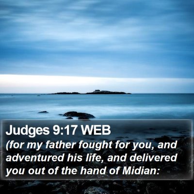 Judges 9:17 WEB Bible Verse Image