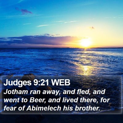 Judges 9:21 WEB Bible Verse Image