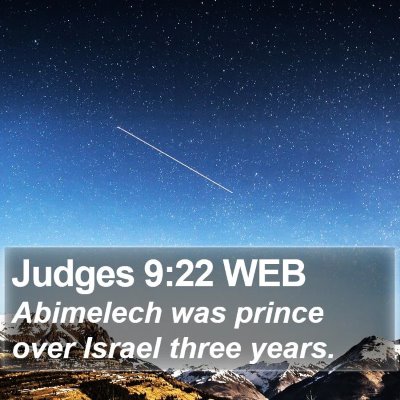 Judges 9:22 WEB Bible Verse Image
