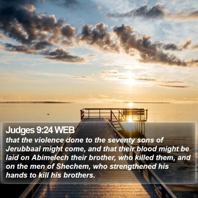 Judges 9:24 WEB Bible Verse Image