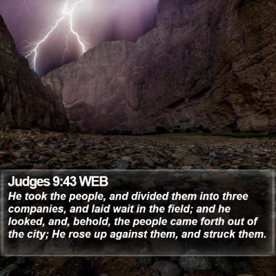 Judges 9:43 WEB Bible Verse Image