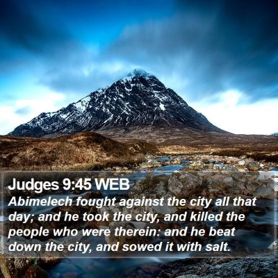 Judges 9:45 WEB Bible Verse Image