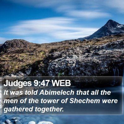 Judges 9:47 WEB Bible Verse Image