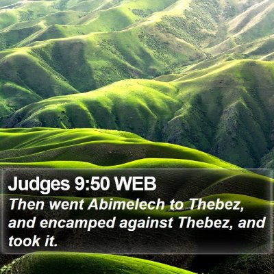 Judges 9:50 WEB Bible Verse Image