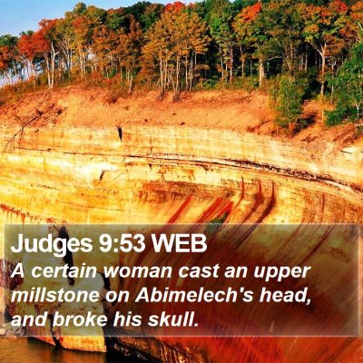 Judges 9:53 WEB Bible Verse Image