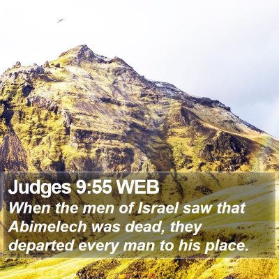 Judges 9:55 WEB Bible Verse Image