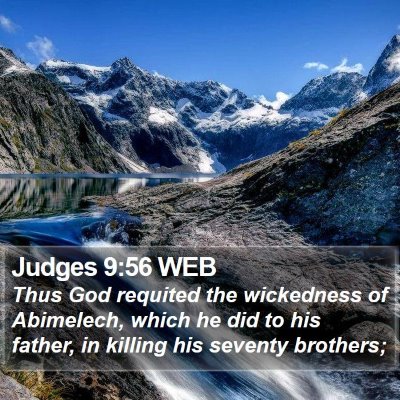 Judges 9:56 WEB Bible Verse Image