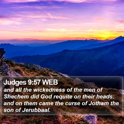Judges 9:57 WEB Bible Verse Image