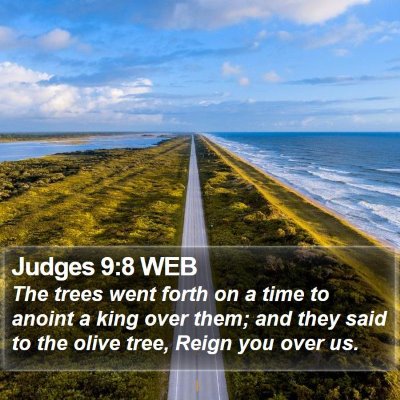 Judges 9:8 WEB Bible Verse Image